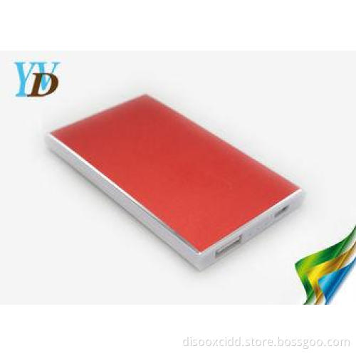 2200mAh Red Ultrathin Slim Power Bank For iPhone Samsung Ch